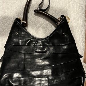 Gucci Black Leather Hobo Bag